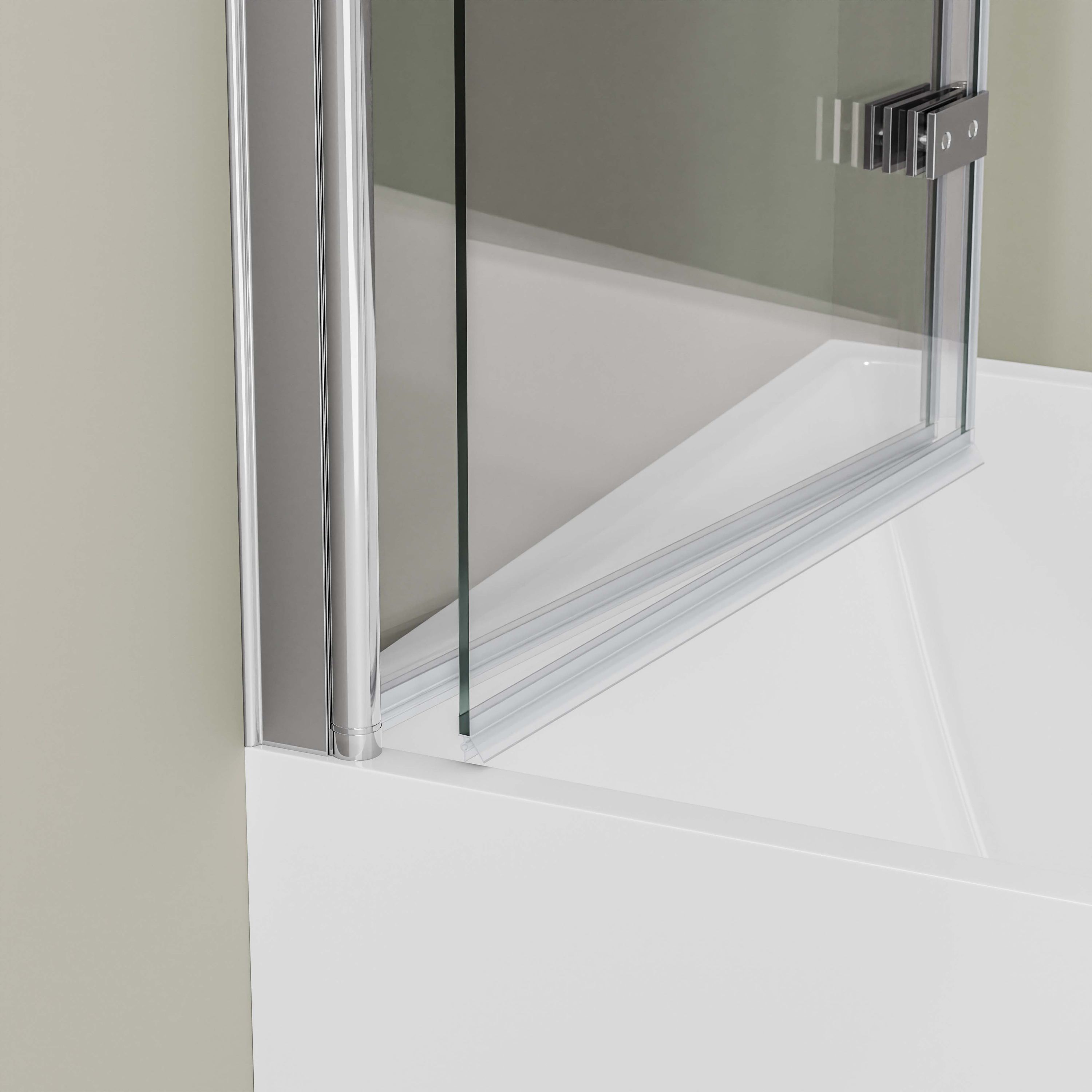Bernstein Parawan nawannowy szkło ESG 6mm dwuczęściowy składany 120x140 chrom EX209 - 4