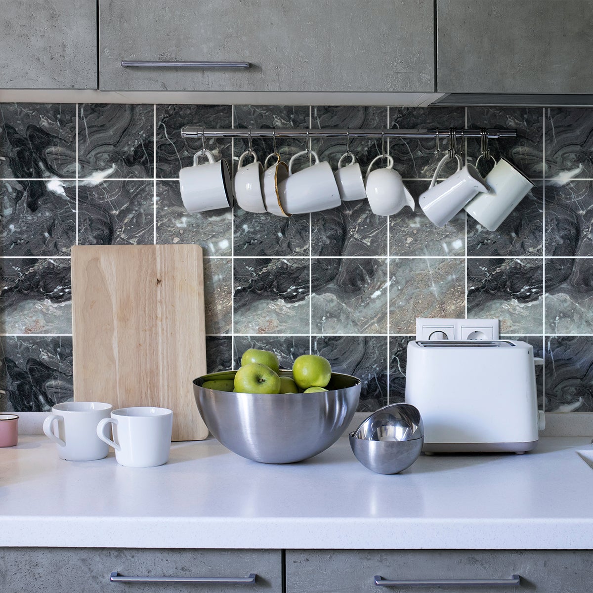 9 adesivi piastrelle marmo di sanremo - Sticker adesivo - adesivi murali - 9stickers20x20cm - 3