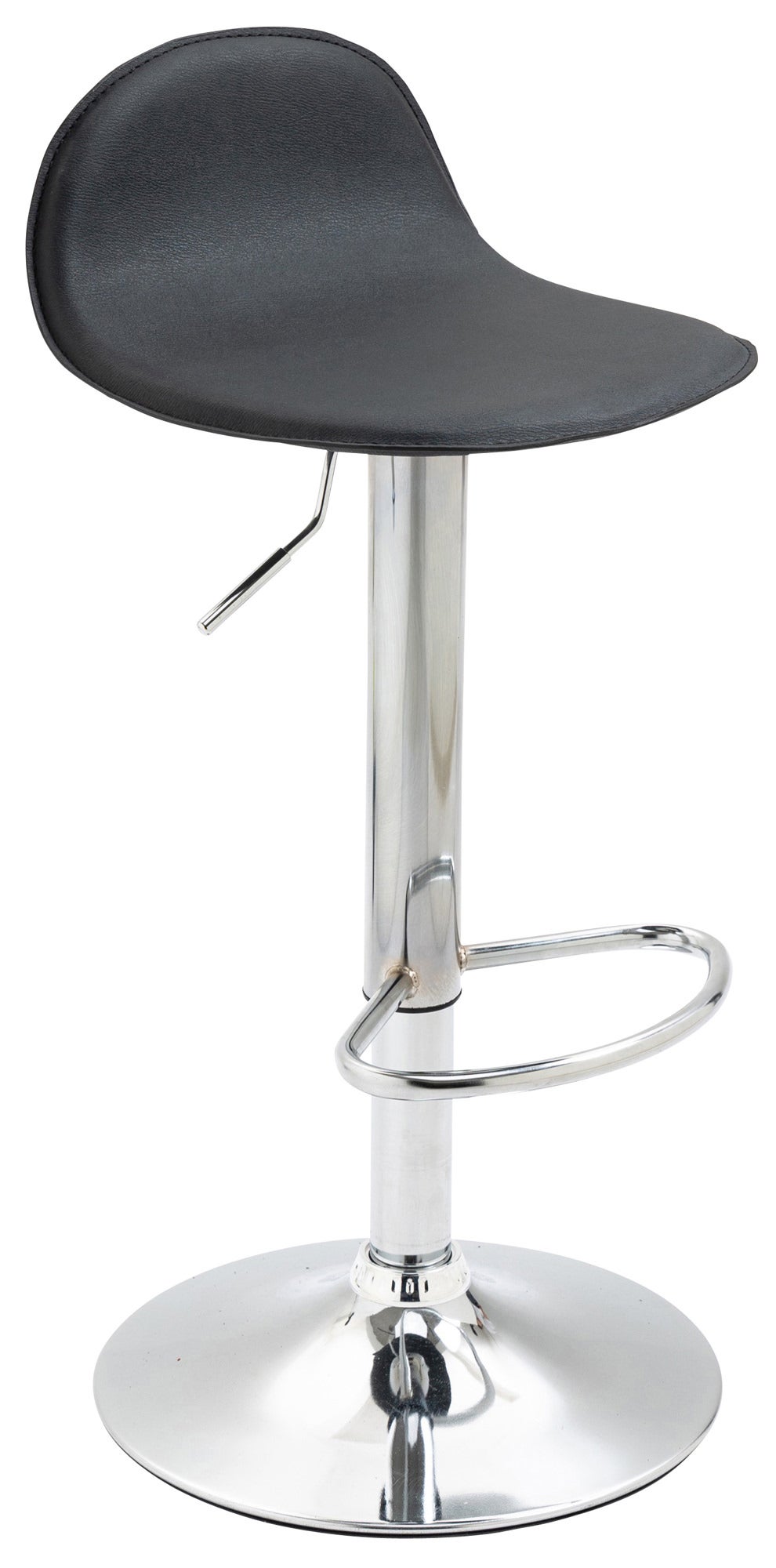 Lot de 2 tabourets de bar en tissu gris clair et simili cuir 75 cm - Garance