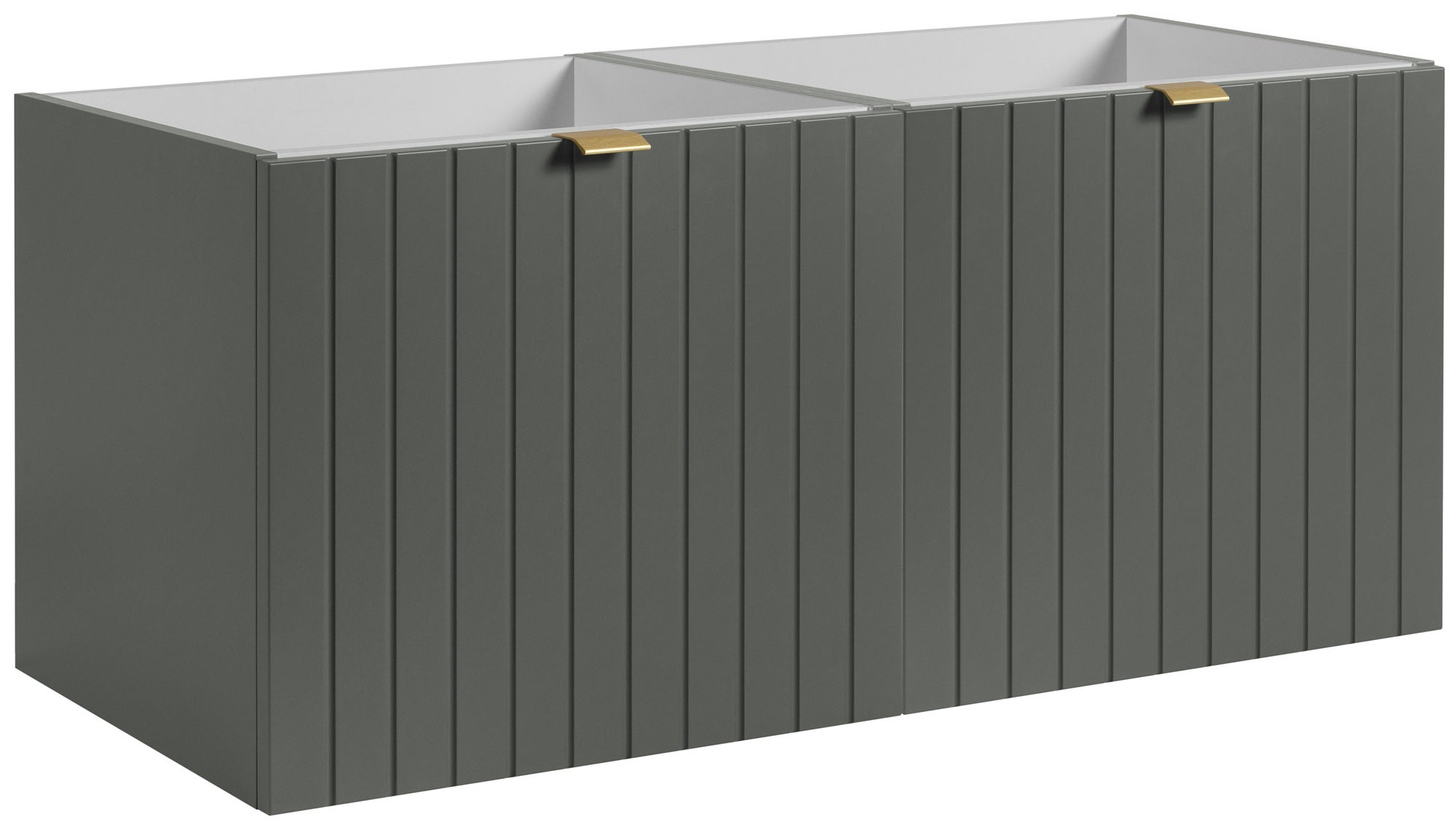 Szafka łazienkowa HARMO 100 cm zielona lakierowana frezowany front 4 szuflady