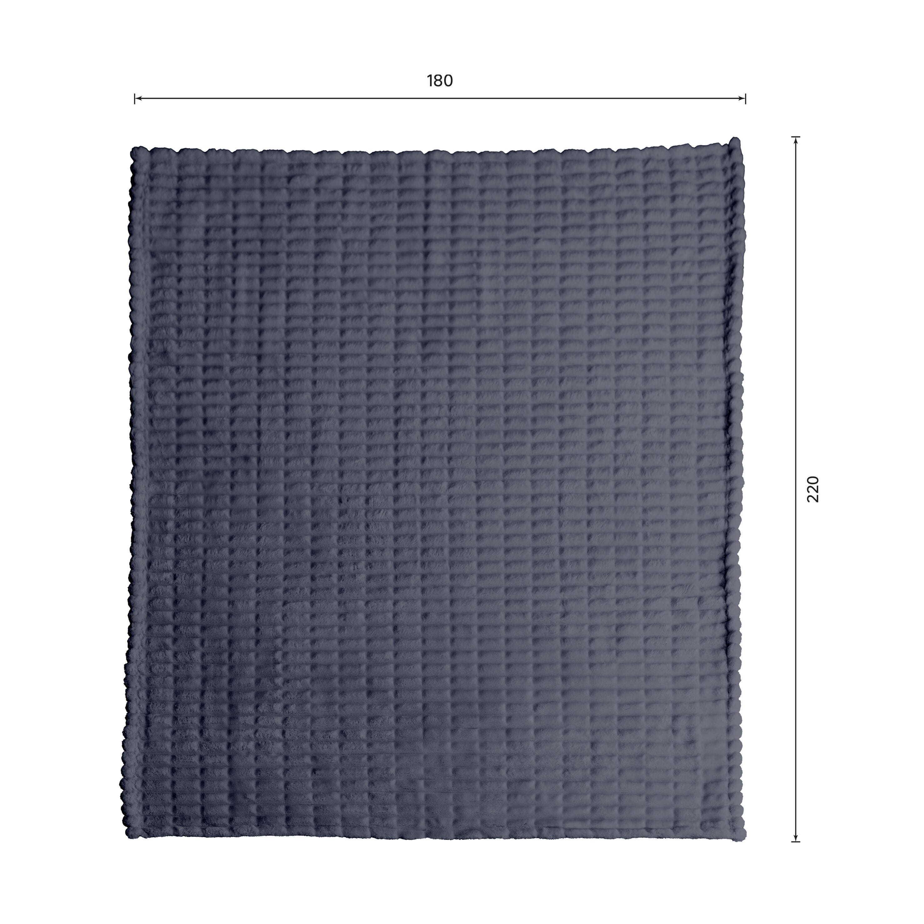 Koc Andes, szary dł. 180 x szer. 220 cm - 4
