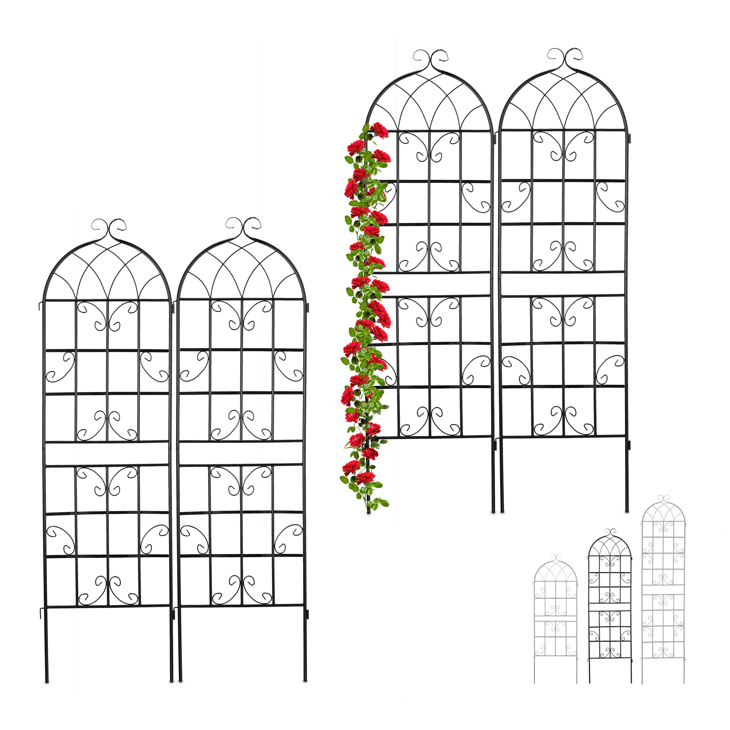 Set 2 Supporti A Traliccio Da Giardino Per Piante Rampicanti 122x35 Cm In Metallo Panna Invecchiato 100003827 85141543 Set 2 Supporti A Traliccio Da Giardino Per Piante Rampicanti 122x35 Cm In Metallo Panna Invecchiato 100003827 85141543