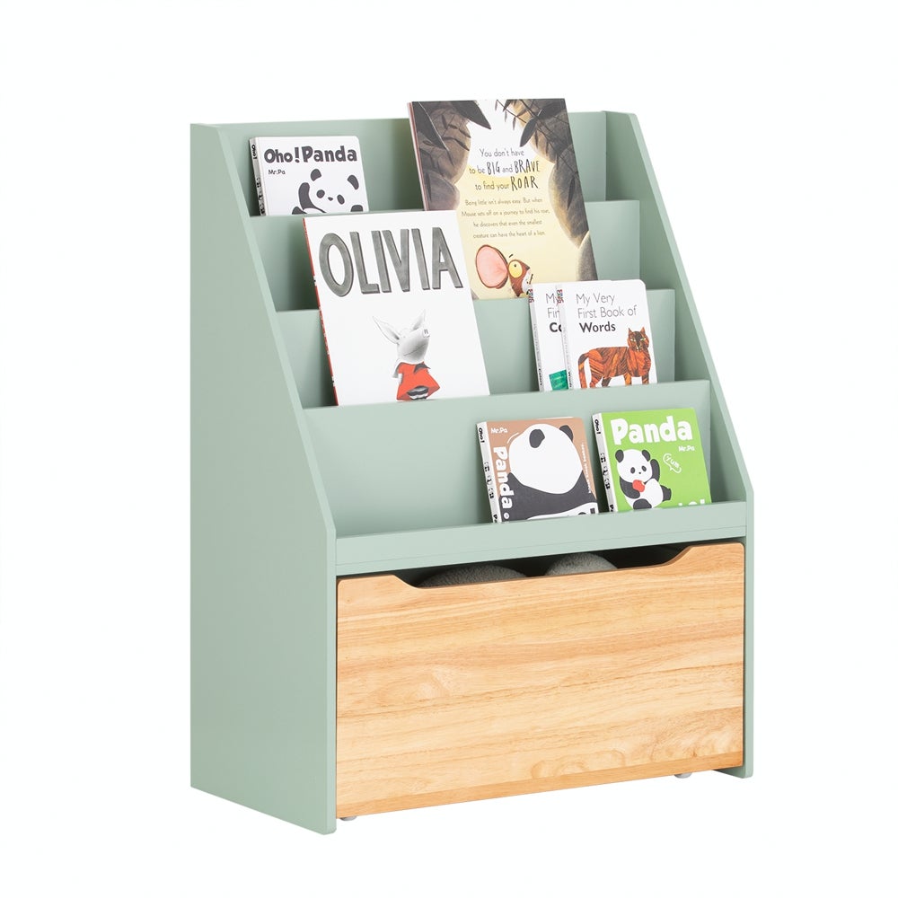 SoBuy Shelf Children's toy cabinet Drawer on trolleys KMB95-GR