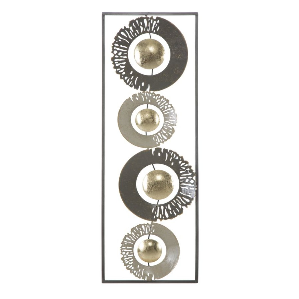 Metalowa Dekoracja 3D Kręgi 14, Metal, Wielokolorowy, Seven Design