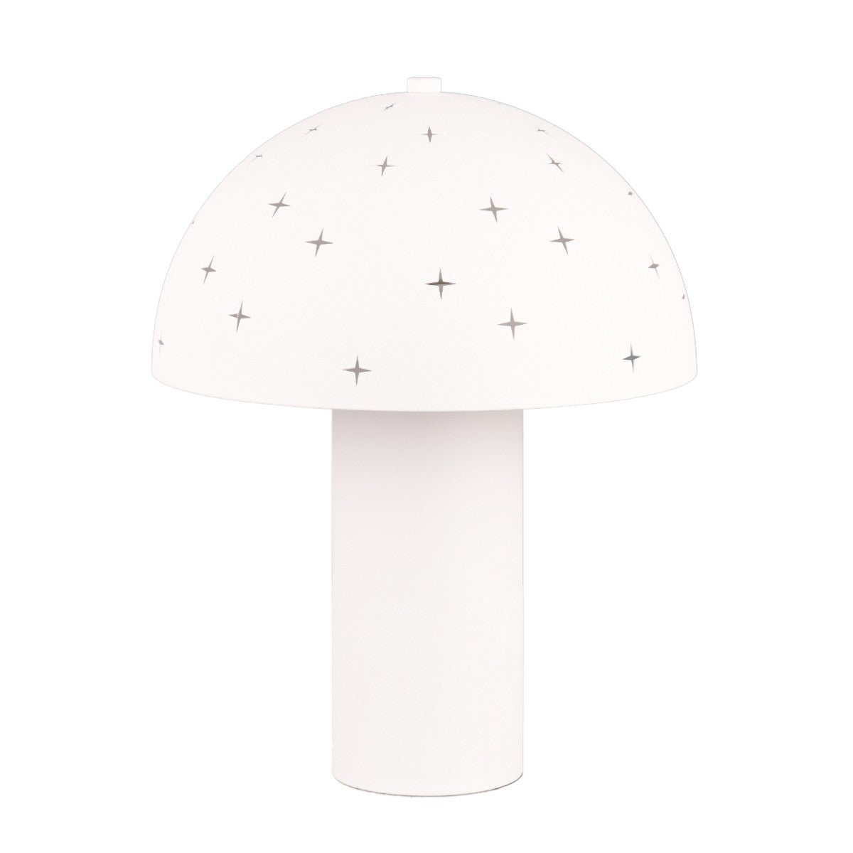 Lampa stołowa biały grzybek z efektem gwiazd E14 Seta RL