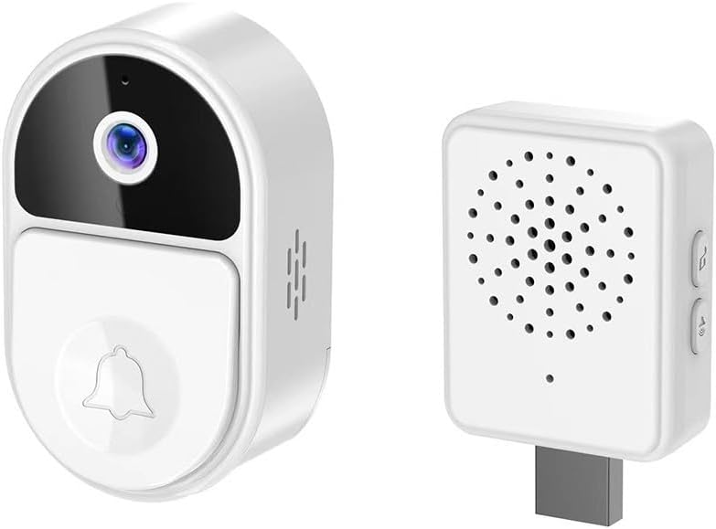 Inteligentny wideodomofon, biały, kamera WiFi 1080P, dwukierunkowy wideodomofon, bezprzewodowy zewnętrzny dzwonek do drzwi, inteligentna aplikacja Li