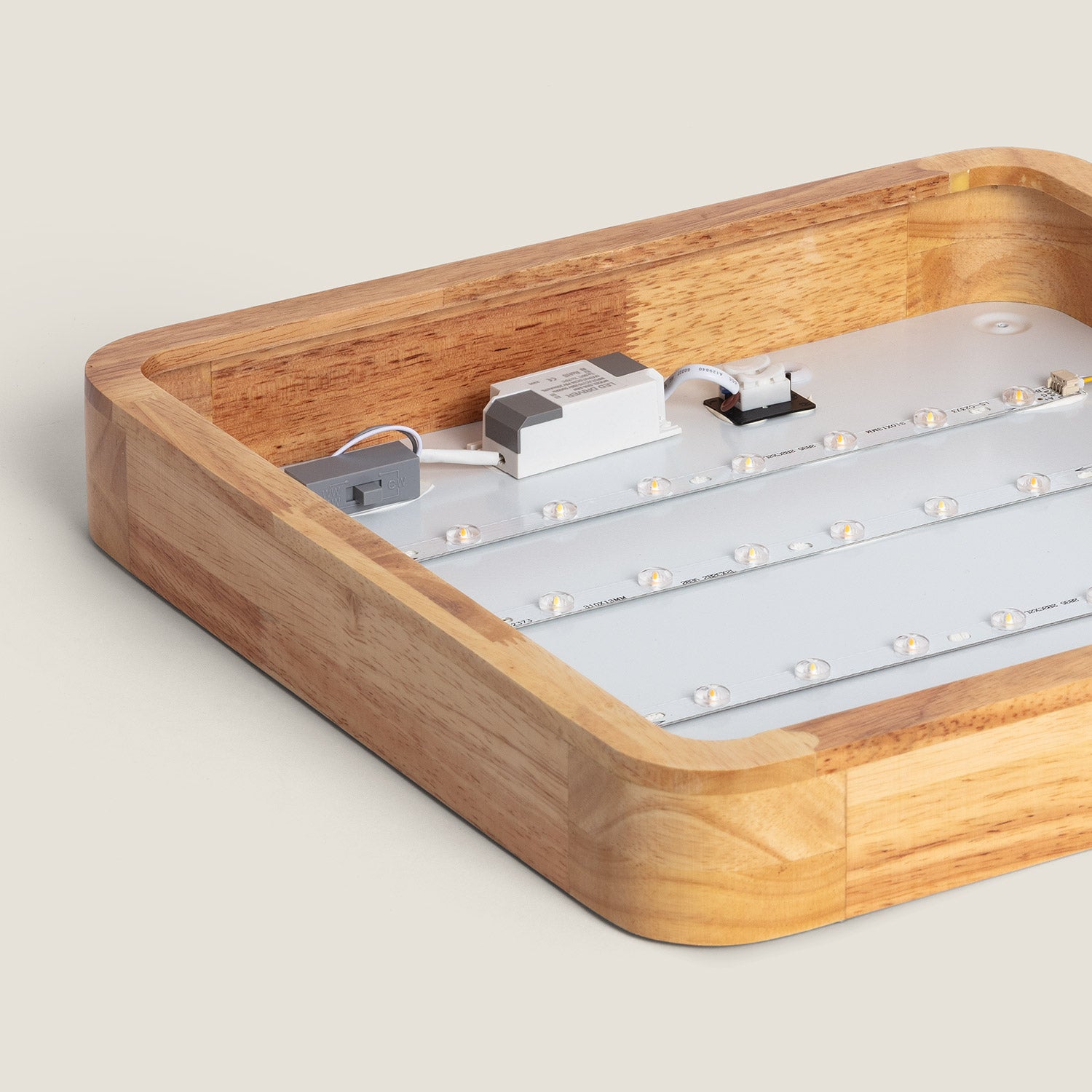 Ledkia - Plafón LED 20W Cuadrado Madera 400x400 mm CCT Seleccionable Kayu, Madera, Madera, IP20, 1500.0lm Bois - 7
