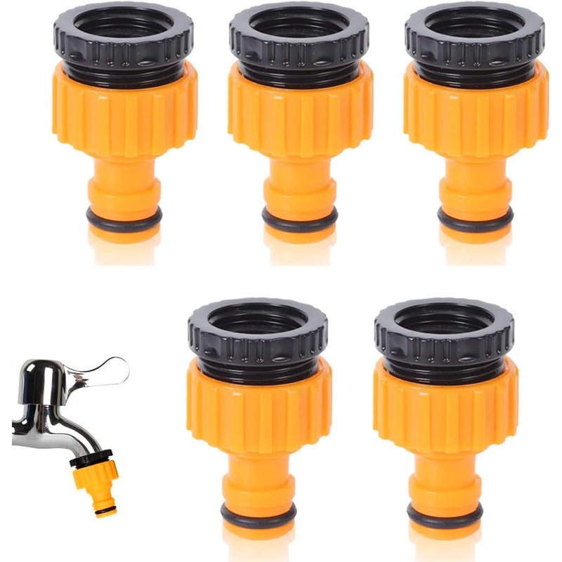 Adaptery do kranów, 2 w 1, z gwintem do węży ogrodowych 3/4" i 1/2", opakowanie 5 szt.