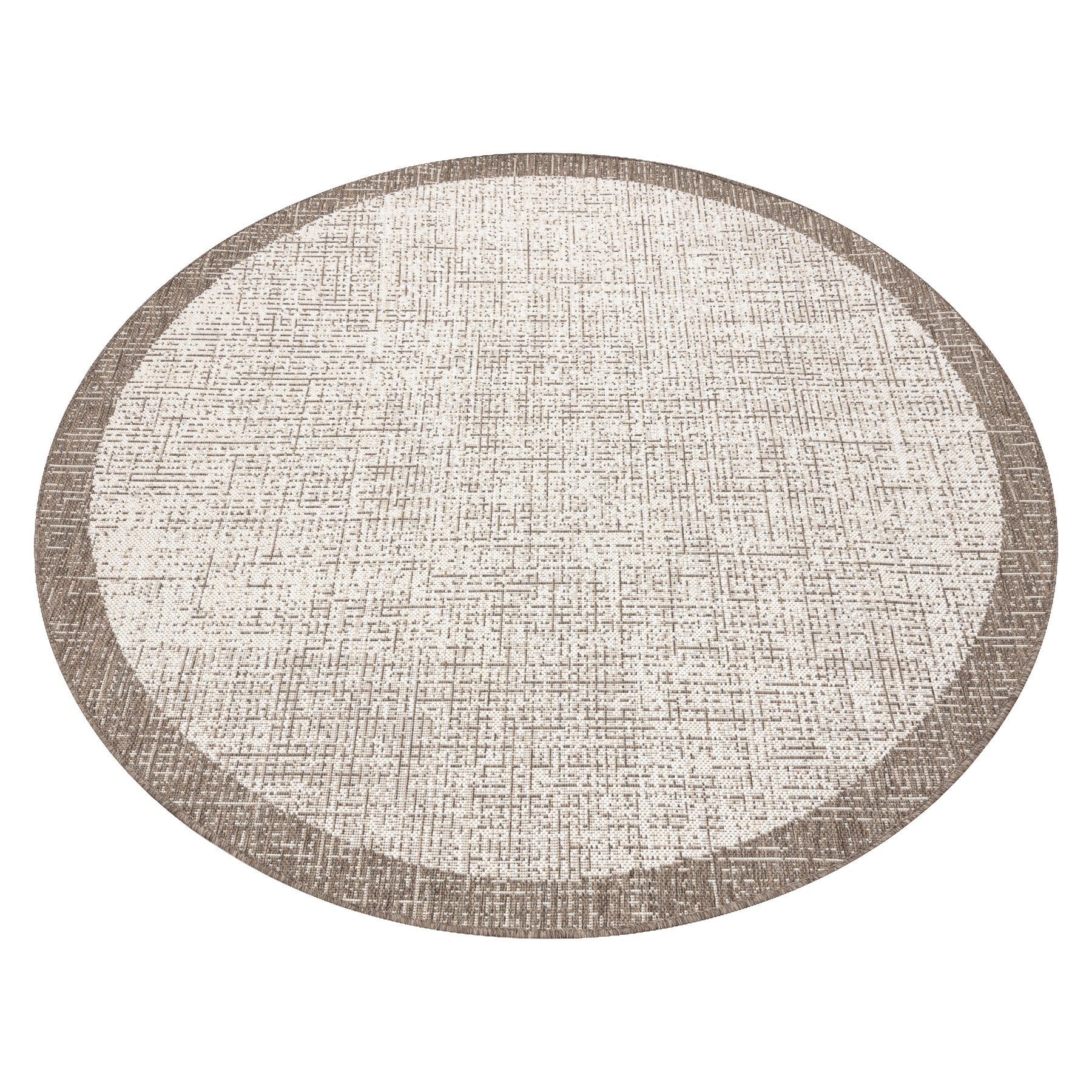 DYWAN SZNURKOWY SIZAL FLOORLUX KOŁO 20401 Ramka szampański / taupe koło 120 cm