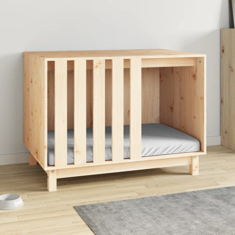 Caseta para perros madera maciza de pino 90x60x67 cm vidaXL - 3