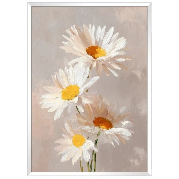 hyidecorart Quadri Moderni Soggiorno Grandi con Cornice Legno, 60x120 cm XXL Stampe da Parete Fiori Dorati, Quadro Camera da Letto Su Tela Decorazioni Parete Sala Da Pranzo Bagno Ufficio Cucina