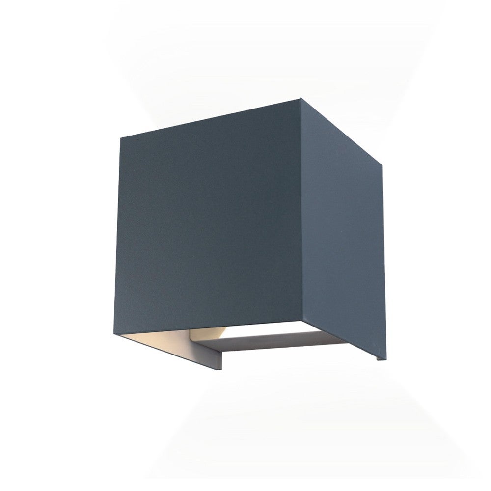 Aplique De Exterior LED Cuadrado De Aluminio Acabado Negro 14W 4000K IP54