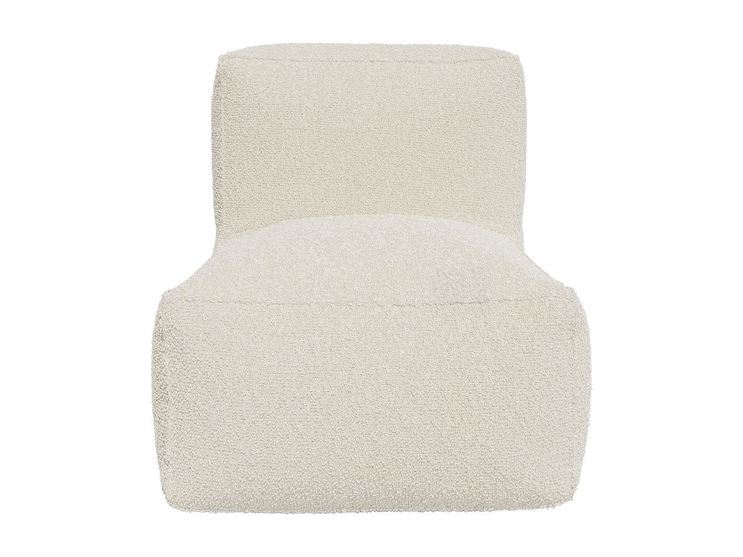 Fotel z beżowej tkaniny z bukli - NOUMARA