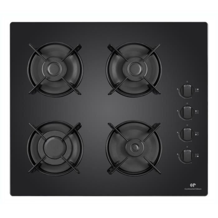 Table De Cuisson Gaz OCEANIC 4 Feux émail Noir - Neuve