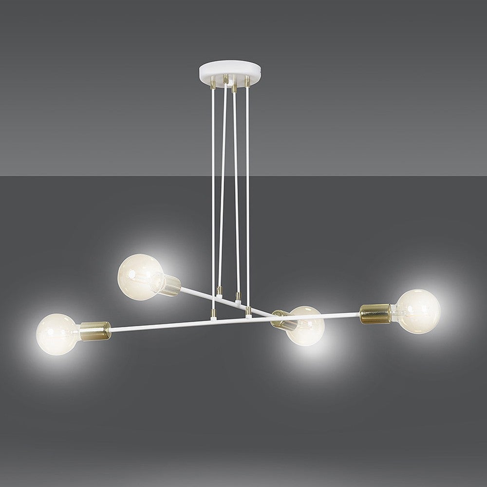 Sives lampa sufitowa 4 światła z poziomymi prętami biały 4xE27 - 3