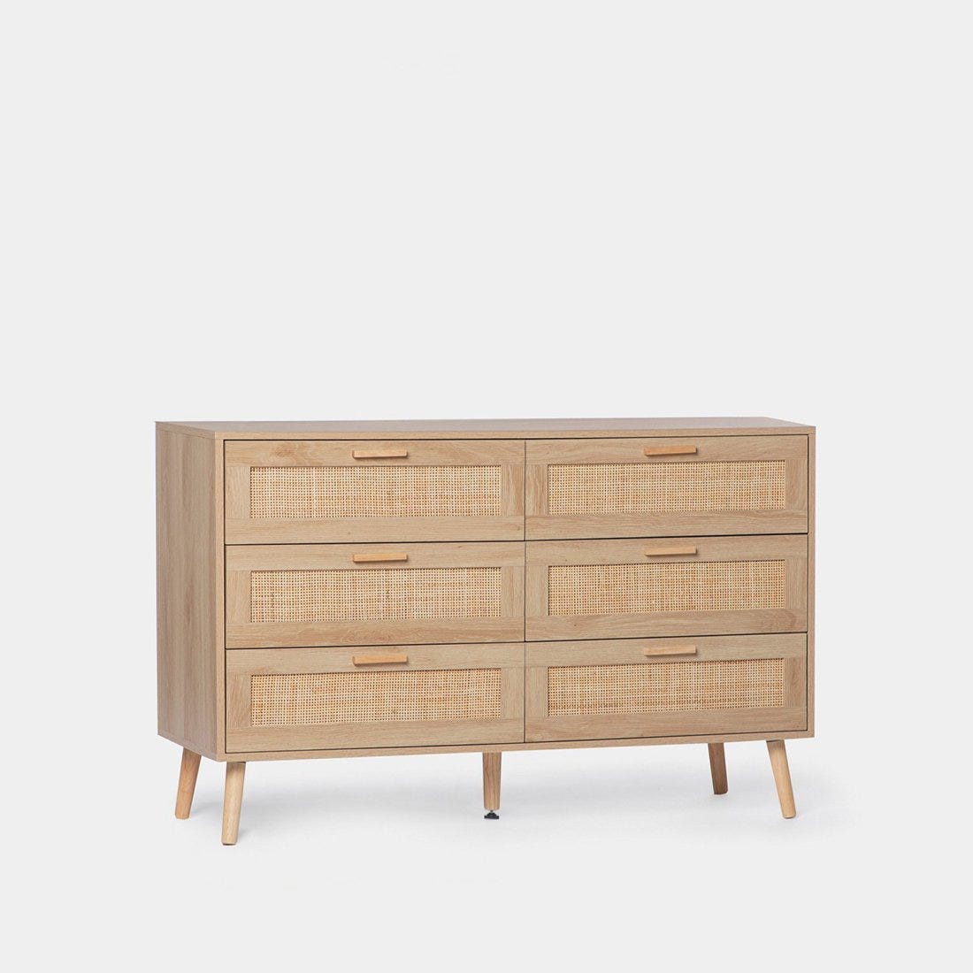 Comò a 6 cassetti in rattan, comò 130 cm, angolo curvo, per camera da letto, soggiorno, marrone rossiccio | Leroy Merlin Comò a 6 cassetti in rattan, comò 130 cm, angolo curvo, per camera da letto, soggiorno, marrone rossiccio | Leroy Merlin