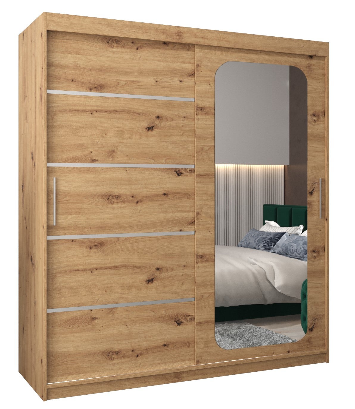 Szafa przesuwna garderoba PROMO V2 180 x 62 x 200 cm Artisan - Abiks Meble