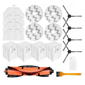 Kit Pièces De Rechange Pour Robot Aspirateur Vistefly M203 - Brosse Principale, Filtres, Brosses Latérales, Chiffons