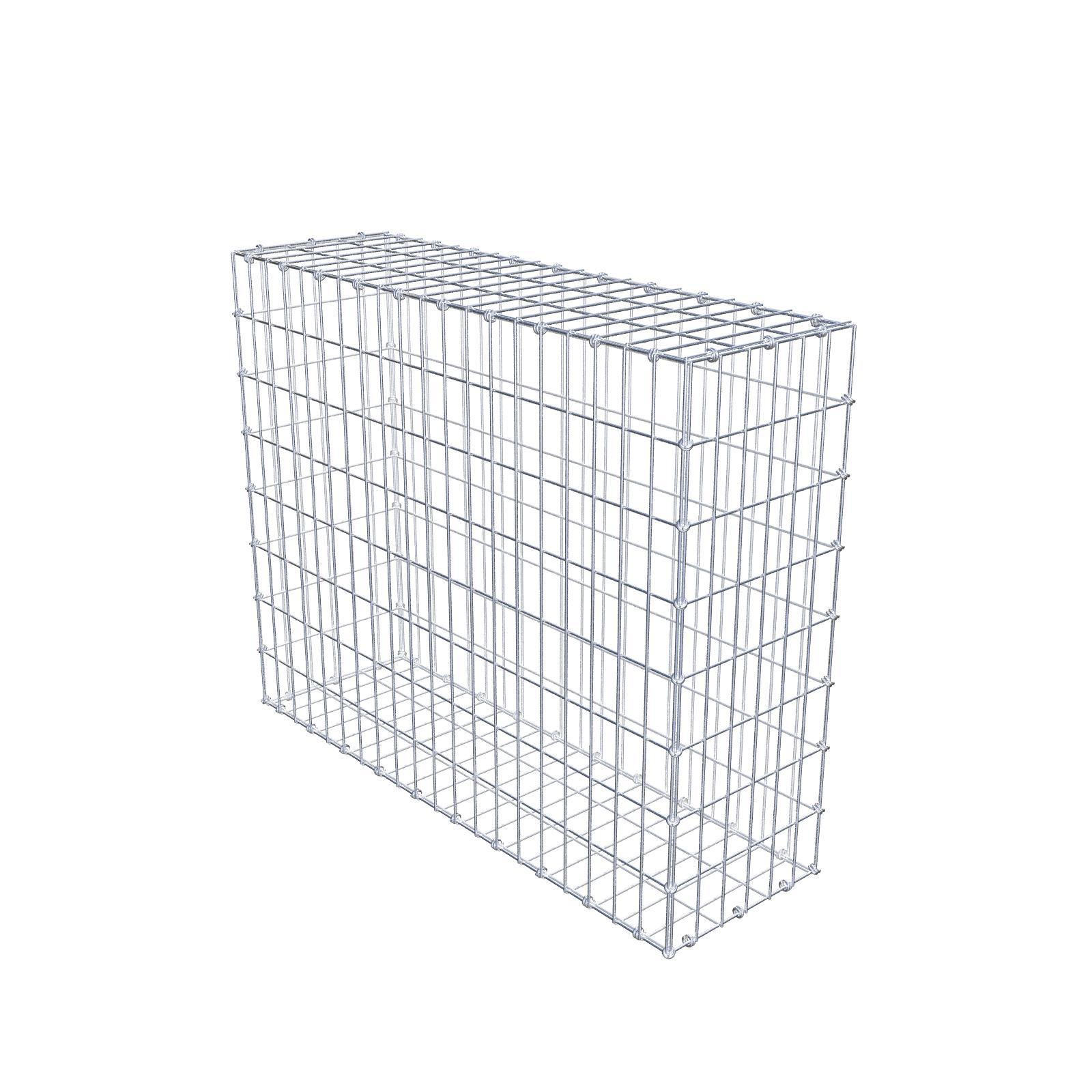 Gabion 100 cm x 80 cm x 30 cm (dł. x wys. x gł.), rozmiar oczek 5 x 10 cm, pierścień spiralny