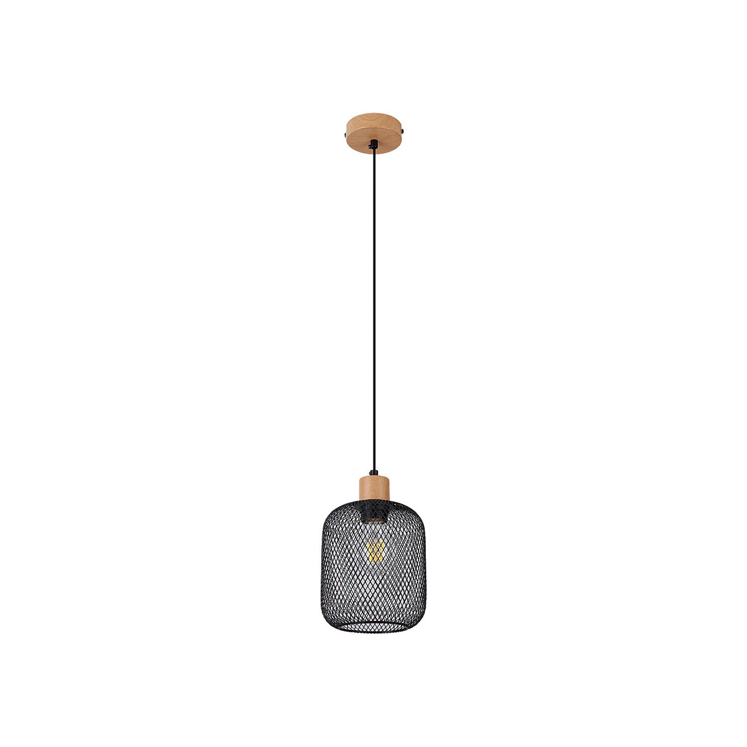 Lampa wisząca Grendel buk czarny matowy 1xE27x1x MAX 60W wym: 120 x 15 x 15 cm metal Rabalux - 3