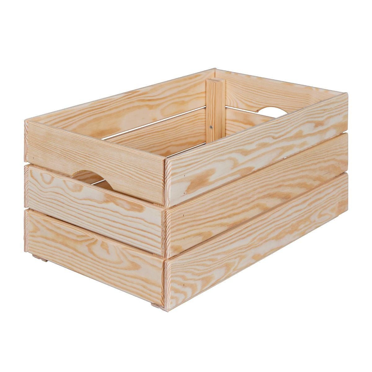 Valloni drewniane pudełko, które można układać w stosy do przechowywania 51x23x31cm naturalny.