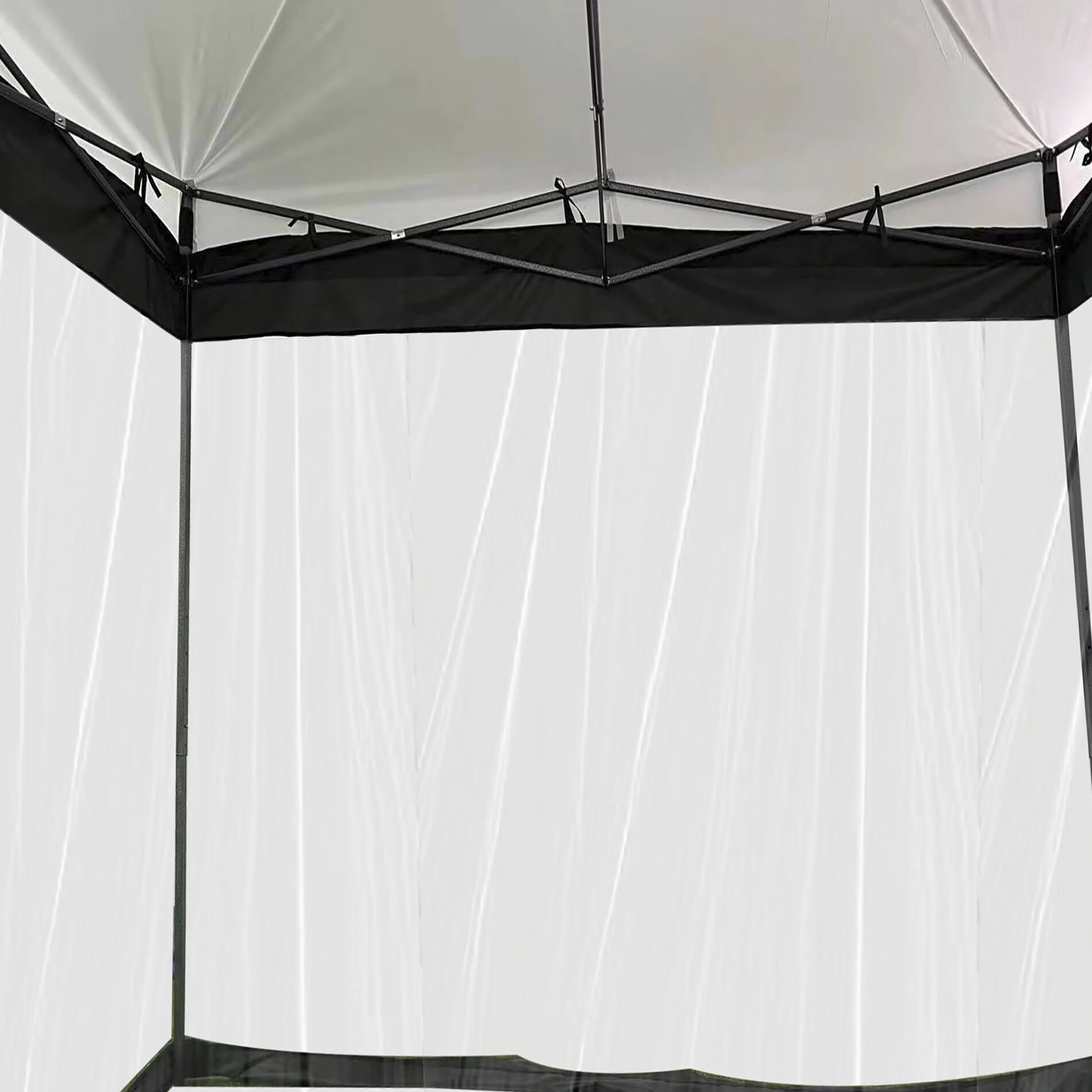 Zanzariera per Gazebo 3x3 Mobili Rebecca Banyan 240x1200 cm Poliestere Nero - 5