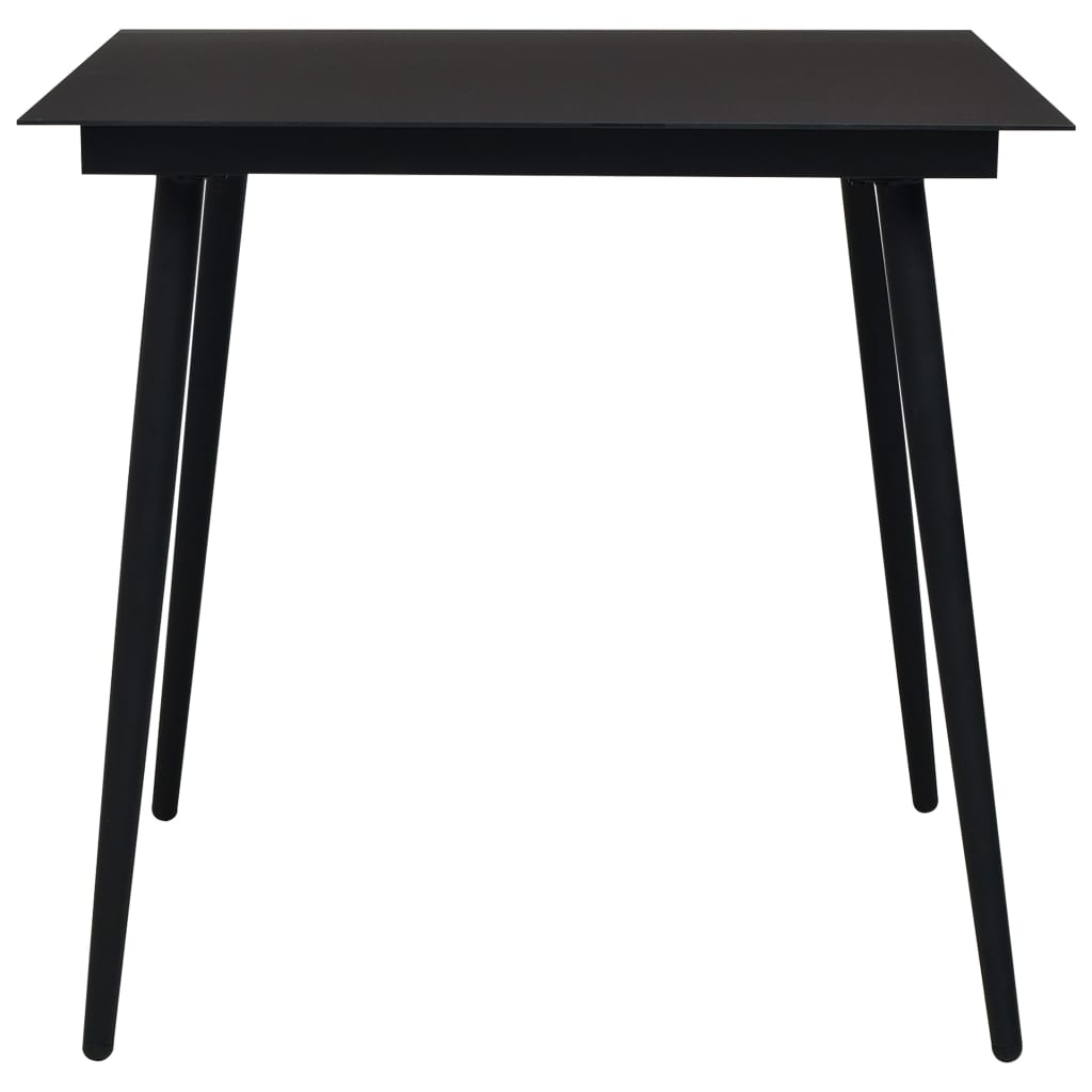 Mobilier à dîner d'extérieur 3 pcs Corde en coton et acier Noir - 4