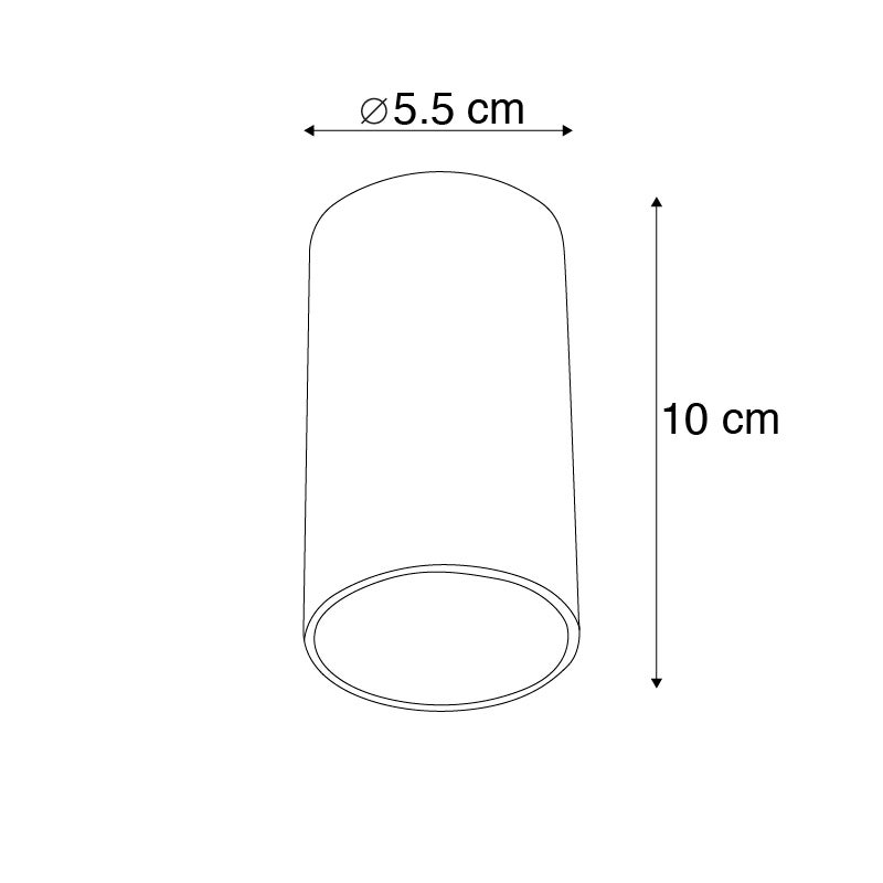 Projetores modernos brancos 5,5 cm - Tuba - 3