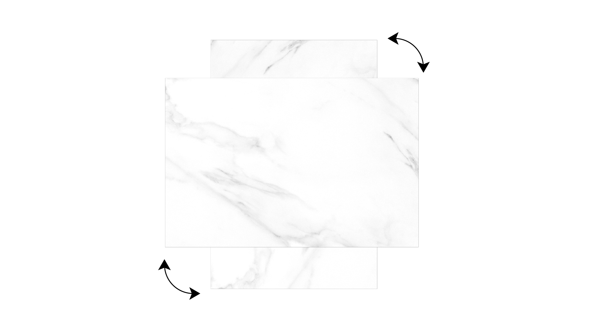 Tableau Magnétique en Métal Motif Marbre Blanc 60x40cm, MetalBoards pour tout type d'Aimants - 5