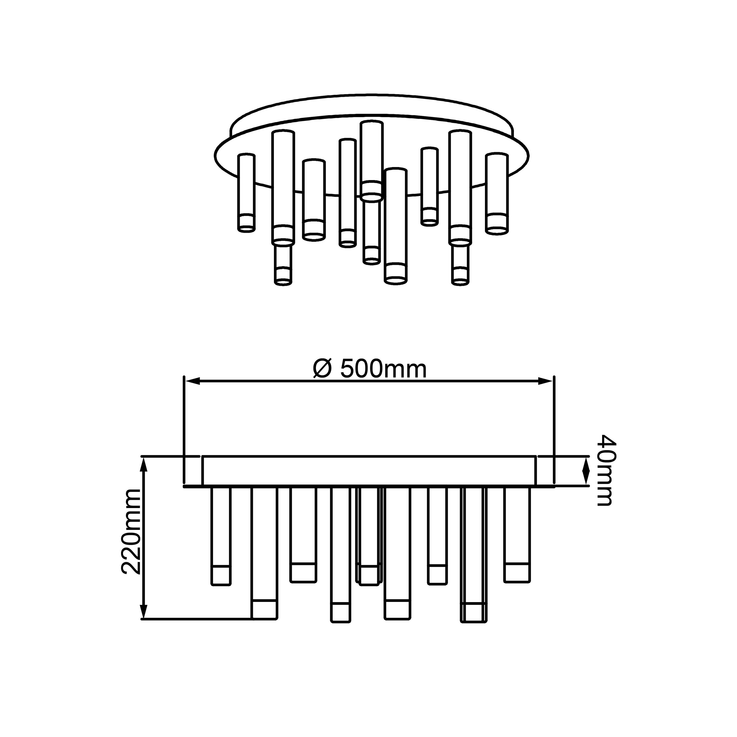 Brilliant Woodrow lampa wisząca 45cm ciemne drewno/czarny, bambus/metal, 1x A60, E27, 60 W - 8