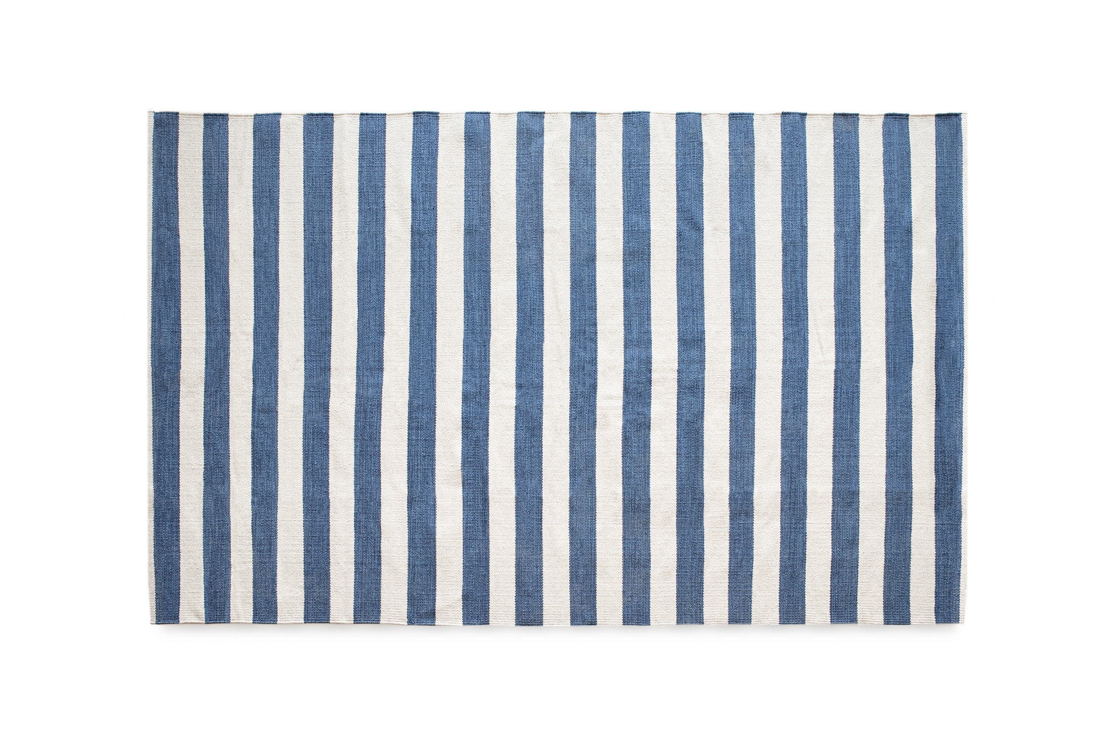 Duży dywan dla zwierząt w paski w kolorze niebiesko-białym 160x230 cm