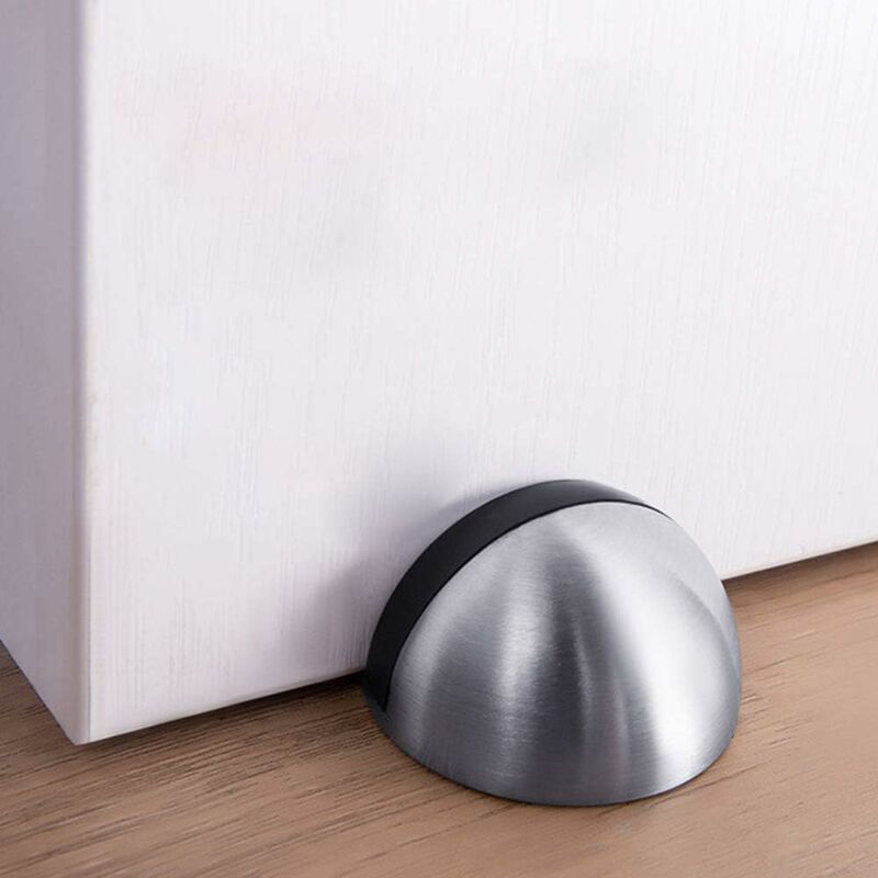 Butée de Porte,Arret de Porte en Acier Inoxydable,Butée de Porte Adhesive,Butoir Porte au Sol,Butée de Porte en Caoutchouc ,Demi Lune Bloc Porte - 3