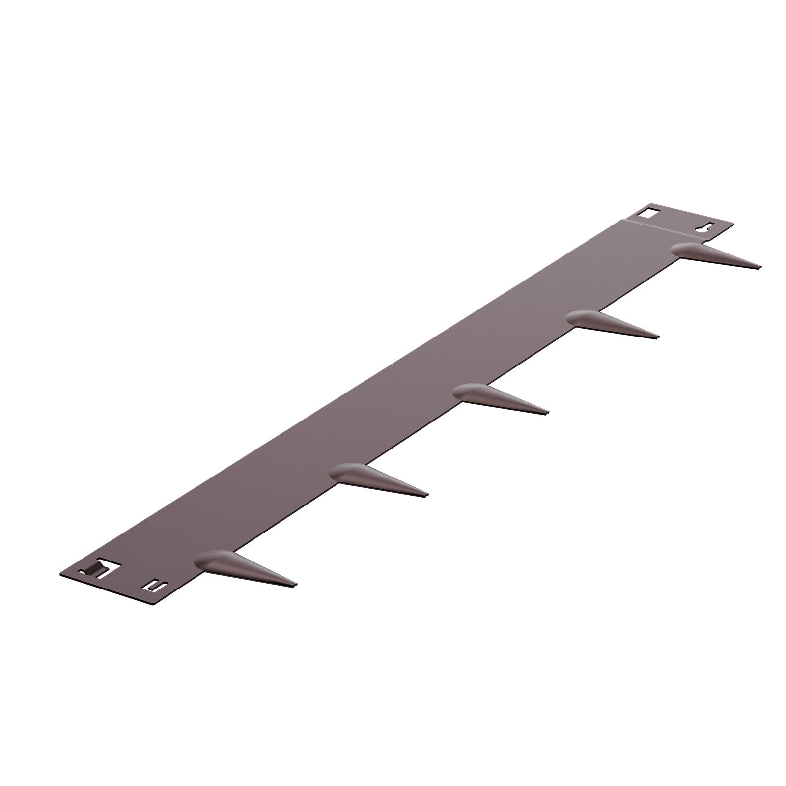 Lot de 5 bordures de jardin en acier SucceBuy 99 × 10 cm, marron, résistantes à la rouille, pliables et robustes, pour parterres et allées - 3