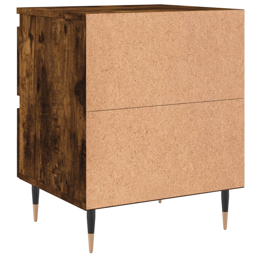 Table de chevet chêne fumé 40x35x50 cm bois d’ingénierie - 7