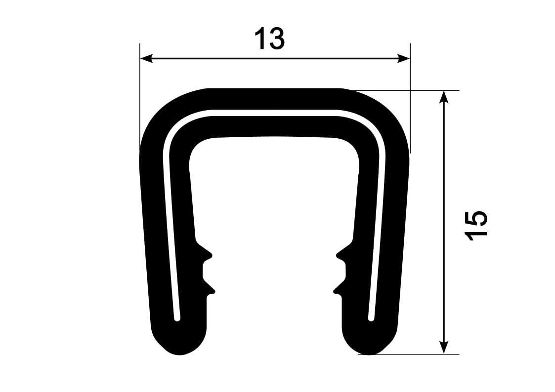 EUTRAS Protezione Bordi 50m Nero Per Lamiere Auto - 9-12 Mm - Qualità Industriale Tedesca
