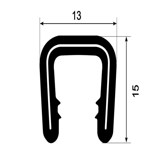 EUTRAS Protezione Bordi 50m Nero Per Lamiere Auto - 9-12 Mm - Qualità Industriale Tedesca