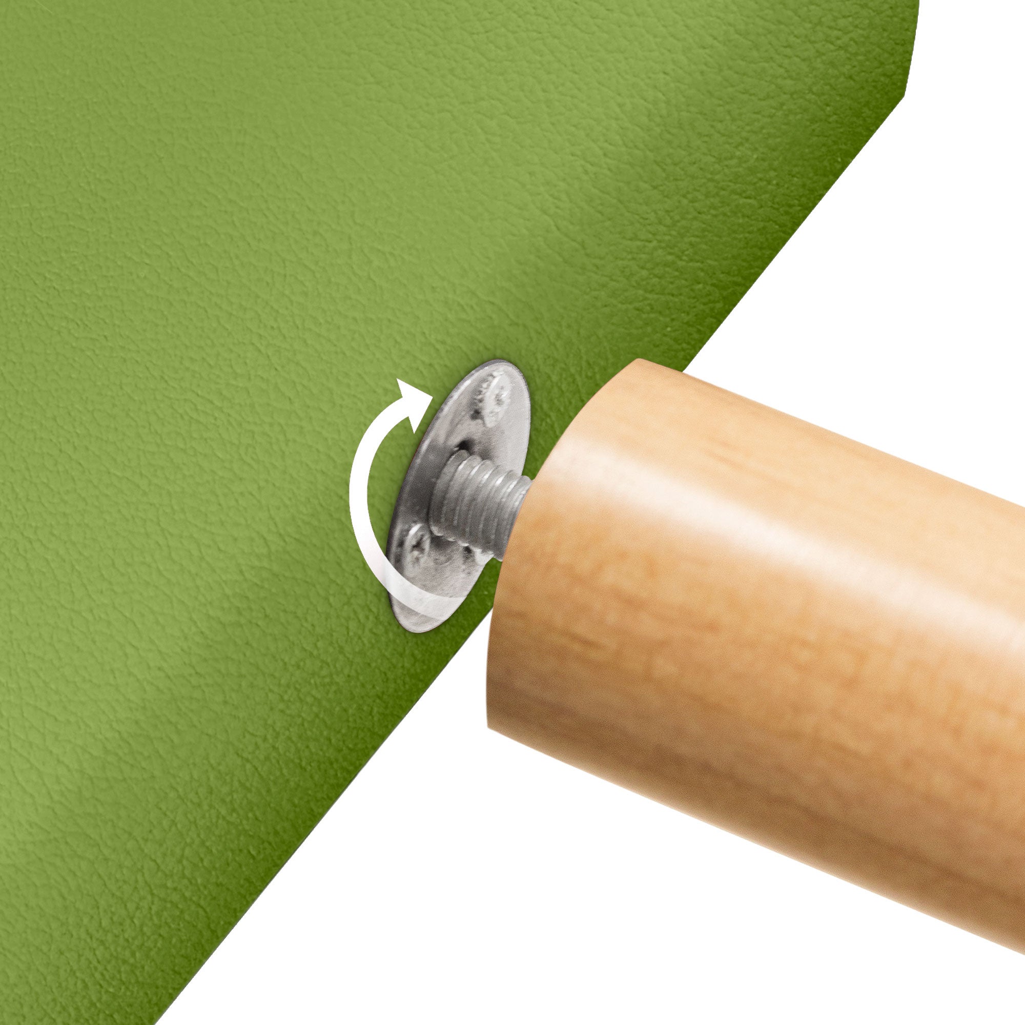 DHOME Cabecero de Polipiel Liso y con Patas cabeceros Cabezal tapizado Cama (Polipiel Verde, 135cm (Camas 120/135/140)) - 6