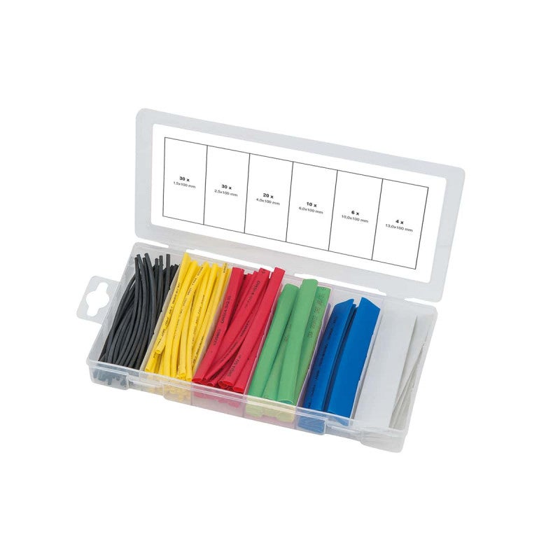 KS TOOLS Zestaw kolorowych rur termokurczliwych, 100 szt. (970.0540) 100-piece
