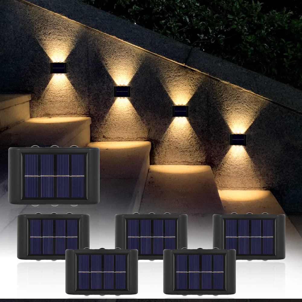 ZVO Lámpara Solar Para Exterior, Jardín, Lámpara De Pared Solar