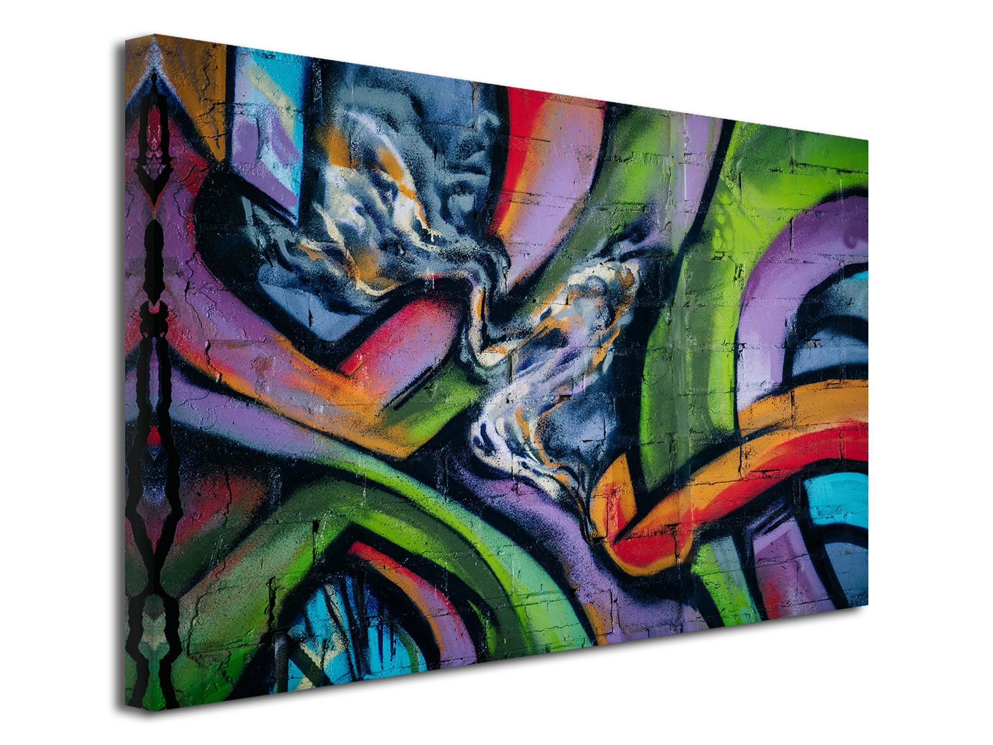 Tableau Sur Toile Popeye – Style Pop Art Graffiti Abstrait – Verre Acrylique, 3D – Neuf