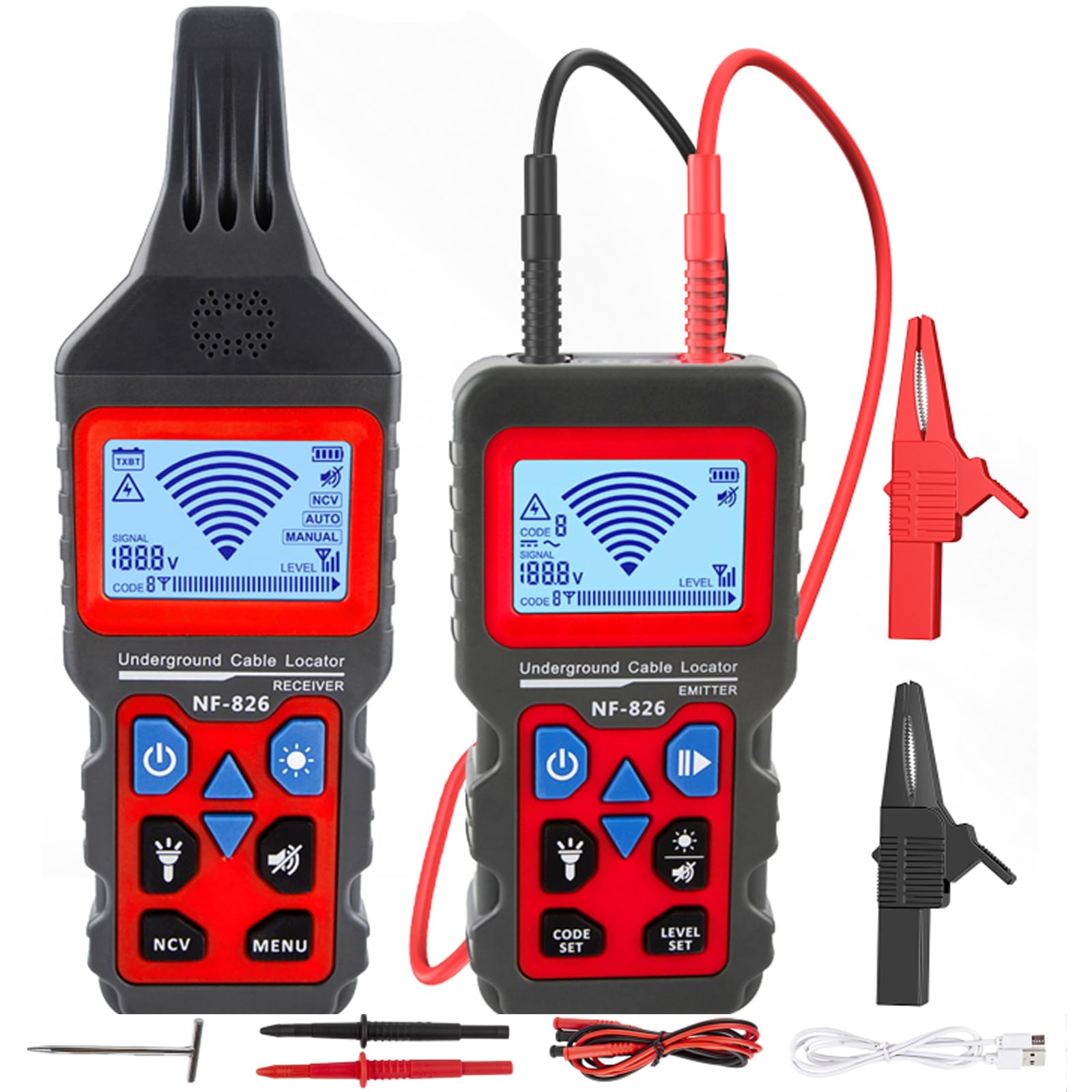 NF826 Détecteur de Câble Souterrain Locator Wire Tracker, Détecteur — free download