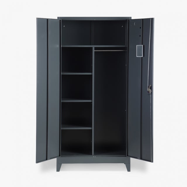 Armoire de bureau 2 portes 90x40 H180 en métal avec porte-documents verrouillable Vesuvio