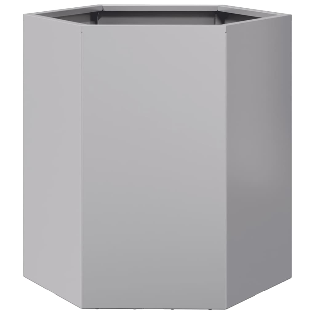Maison Exclusive - Jardinera hexagonal acero inoxidable 46x40x45 cm - 6
