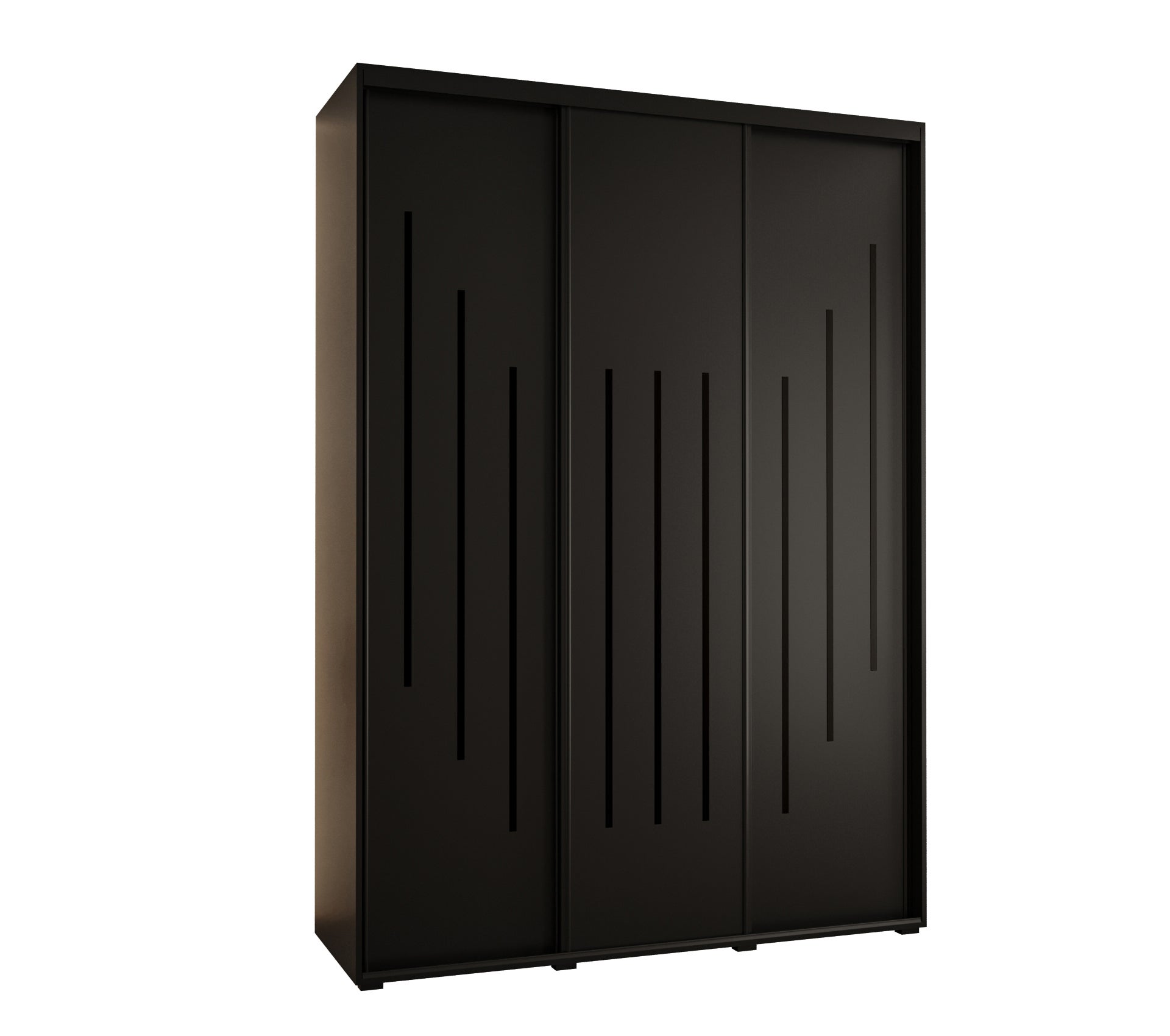 Szafa przesuwna wysoka Davos 8 170 x 60 x 235,2 cm czarny + czarny + u. czarny - Abiks Meble