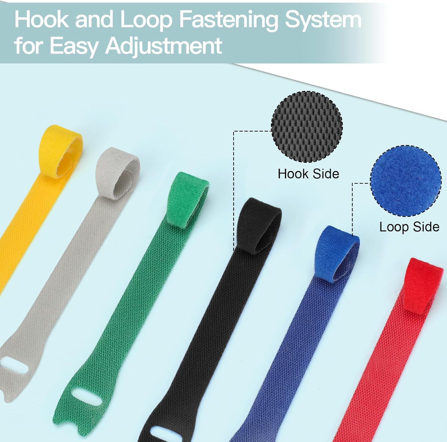 Fascette Regolabili In Nylon - Rotolo 10m X 2cm Con 50 Passanti - Per Cavi, Ufficio E Fai-Da-Te - 3