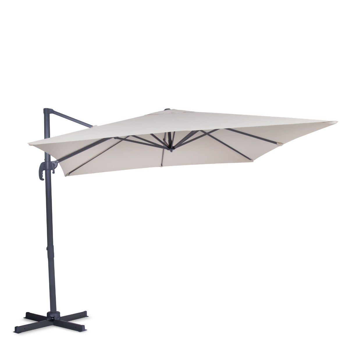Parasol Cantilever VONROC Pisogne 3x3 M – Orientable 360°, Toile UPF 50+, Cadre Aluminium, Housse Incluse - 13