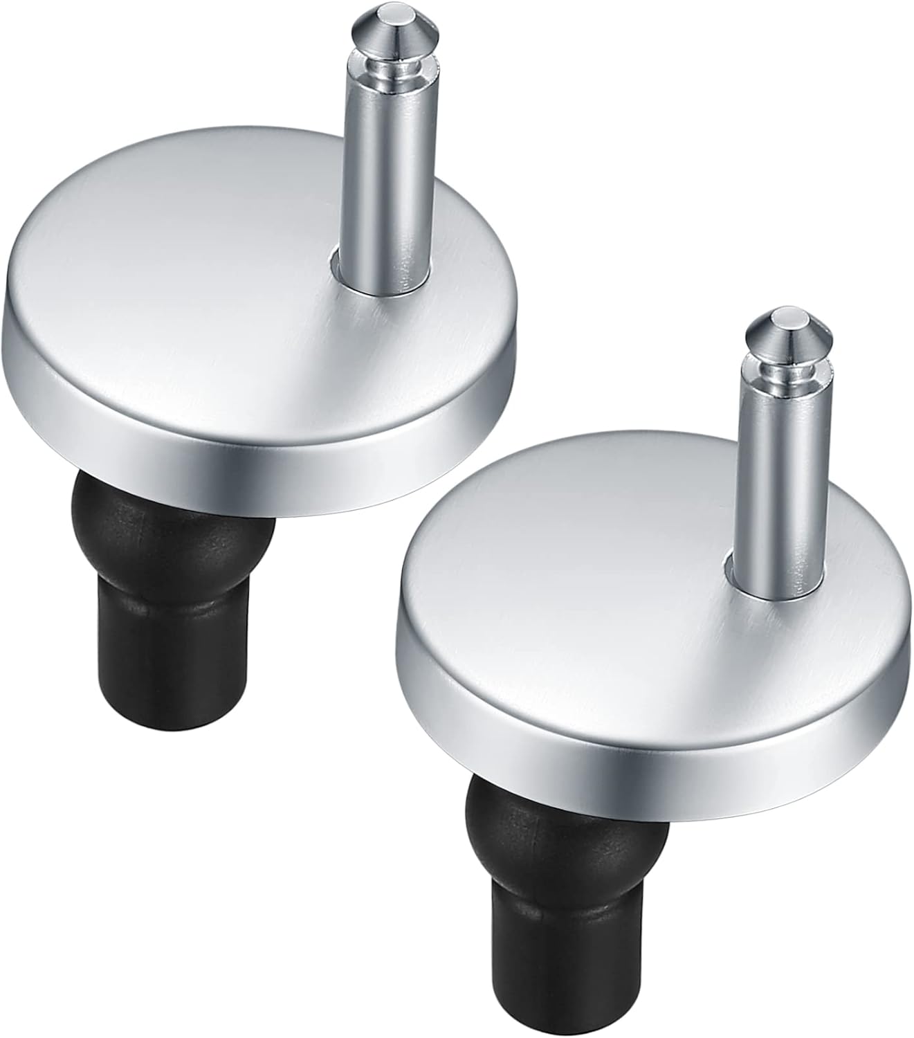 2 Pièces Charnières Cuvette WC Abattant Avec Fixations Caoutchouc - Kit Réparation Siège Toilette