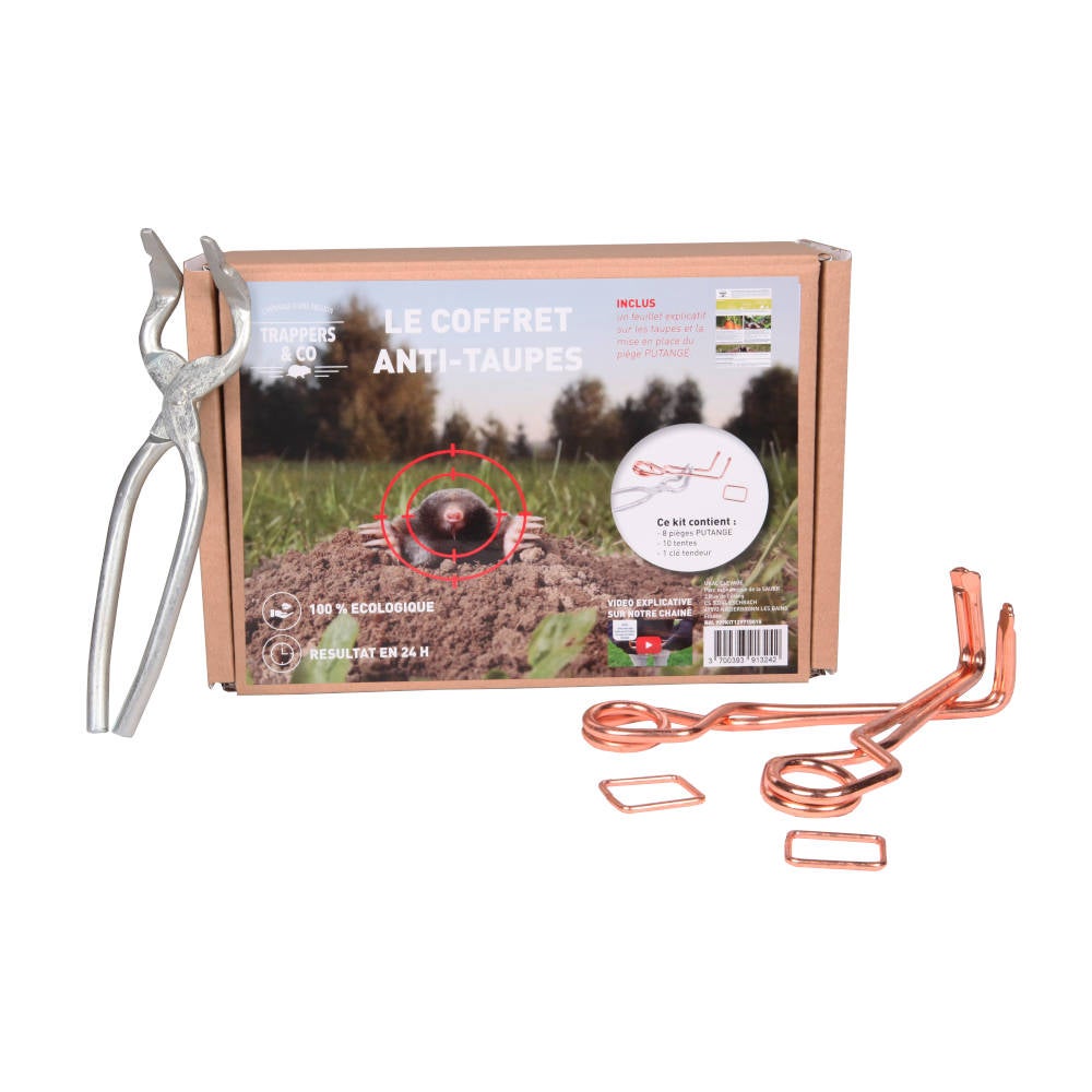 6 Pièges à Taupes Tunnels Métalliques - Réutilisables, Sensibles, Double Capture Possible - Pour Jardin, Pelouse, Ferme - Installation Facile Sans Appât