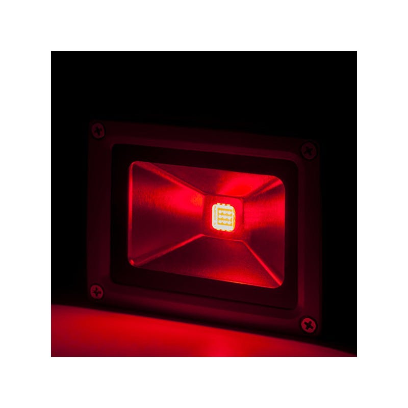 Projecteur LED Spot 10W 850Lm IP65 Brico Rouge 40 000H [BQFS11510-R ...