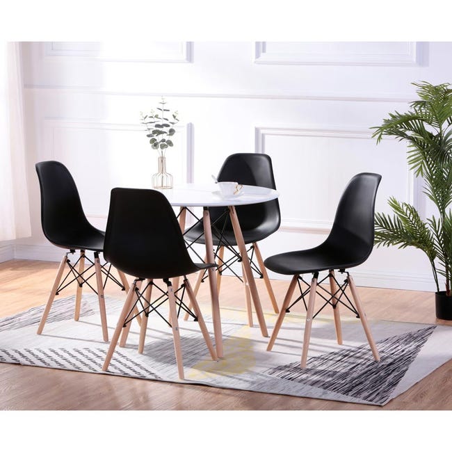 Sedie Nere Set Sedie Design Set Di Sedie In Polipropilene Nere